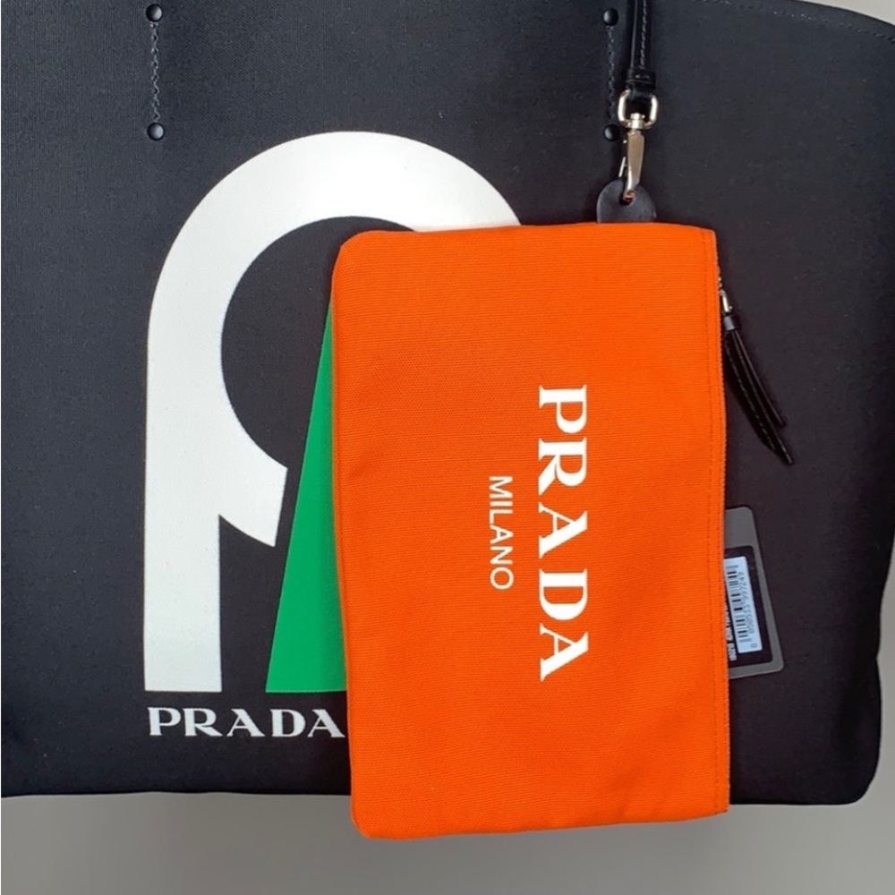 Authentic Prada tote with pouch and dust bag